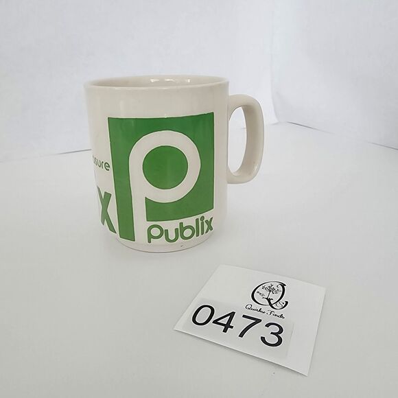 Publix Grocery Store Vintage Advertising 6oz Mug Embossed Made in England green - Picture 1 of 10